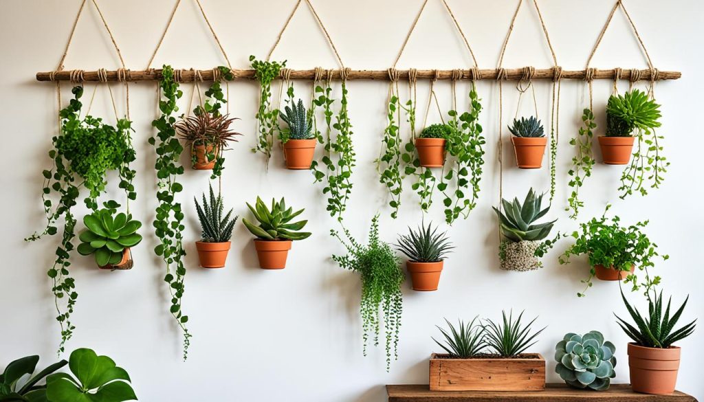 DIY vægdekoration med vægplanter